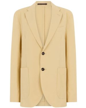 Slowear Blazer À Boutonnière Au Dos - Natural