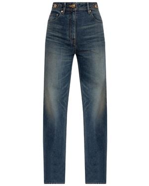 Versace Plaque-detailed jeans - Azul