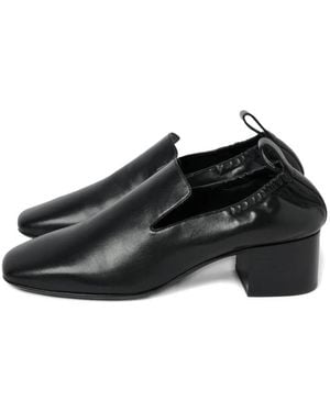 Studio Nicholson Moon Stacked-Heel Square-Toe Loafers - Black