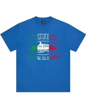 corteiz Alcatraz Italy T-Shirt - Blue