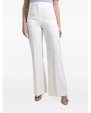 Victoria Beckham Alina Wide-Leg Trousers - White