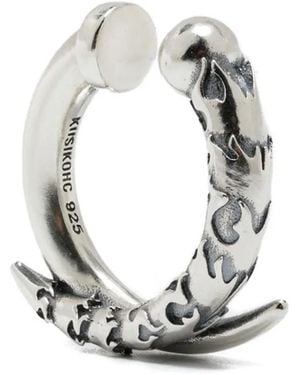 Kusikohc Textured Claw Ear Cuff - White