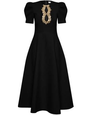 Rebecca Vallance Alexandrite Midi Dress - Black