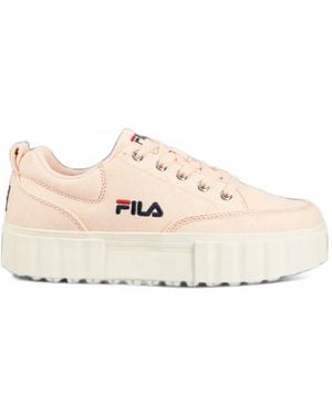 Fila Logo Platform Sneakers - Natural