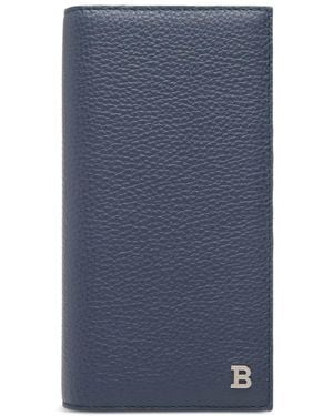 Bally Embossed Leather Wallet - Blue