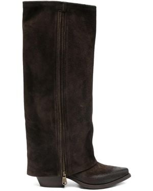 METISSE 45Mm Suede Boots - Black