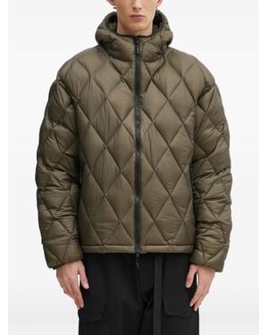 MKI Miyuki-Zoku Diamond-Quilted Hooded Jacket - Grey