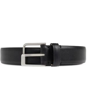 Maison Margiela Buckle-Fastening Leather Belt - White