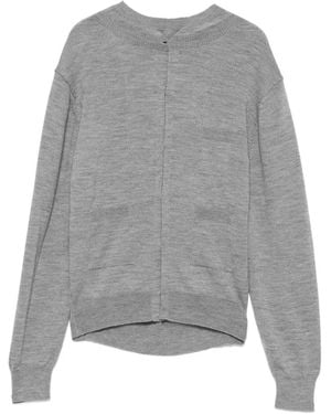 Marie Adam-Leenaerdt Cardigan Boutonné À Découpes - Grey