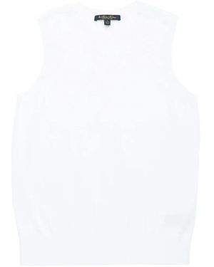 Brooks Brothers Ribbed Jersey Top - White