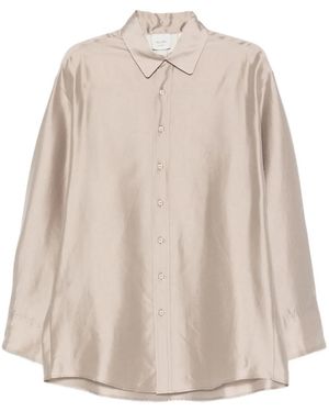 Alysi Long-Sleeve Button-Up Shirt - Natural