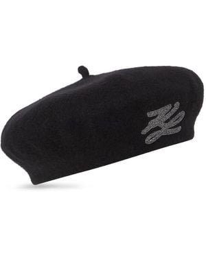 Karl Lagerfeld K/autograph ベレー帽 - ブラック