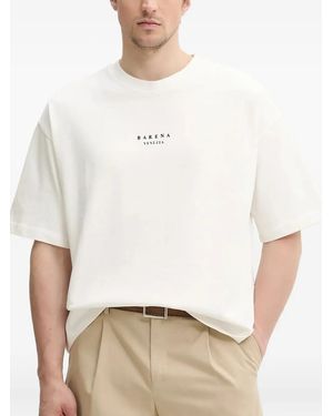 Barena Camiseta con logo bordado - Blanco