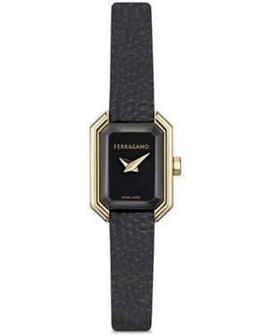 Ferragamo Crystal Petite 20Mm Watch - Black