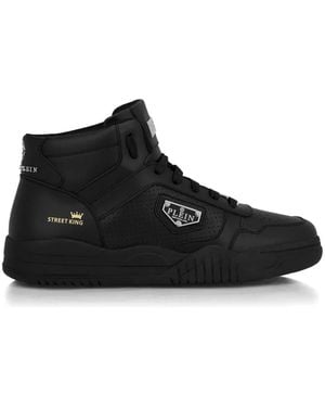 Philipp Plein Street King Lace-Up Trainers - Black