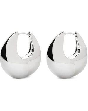 Missoma Orecchini A Cerchio Sculptural Pebble - Bianco
