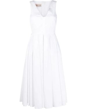 Blanca Vita V-Neck Sleeveless Dress - White