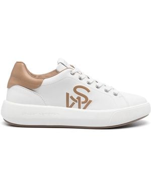 Stuart Weitzman Sw Pro Leather Sneakers - White