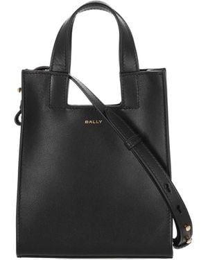 Bally Top Handle Shoulder Tote Bag - Black