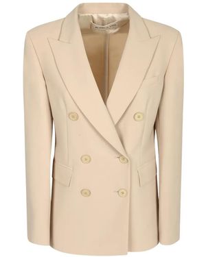 Blanca Vita Blazer Croisé À Revers Pointus - Natural