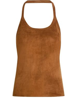 Stouls Cherry Neckholder-Top - Braun