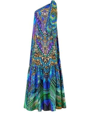 CAMILLA Tie One-Shoulder Dress - Blue