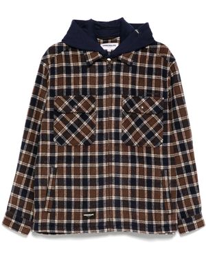 Chocoolate Checked Hooded Jacket - Black