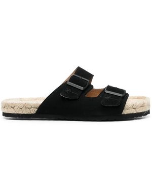 Manebí Buckled Espadrille Sandals - Black