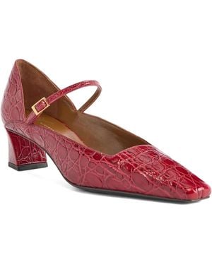 Giuseppe Zanotti Mary Janes mit Kroko-Effekt - Rot