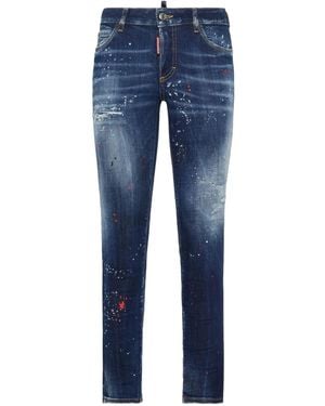 DSquared² Vaqueros Con Efecto Envejecido - Azul