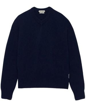 JW Anderson V-Neck Cashmere Jumper - Blue