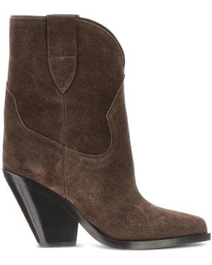 Isabel Marant Leather Ankle Boots - Brown