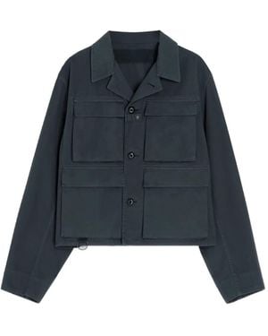 Lemaire Buttoned Pocket Utility Jacket - Blue