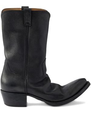 Prada Pointed-Toe Boots - Black