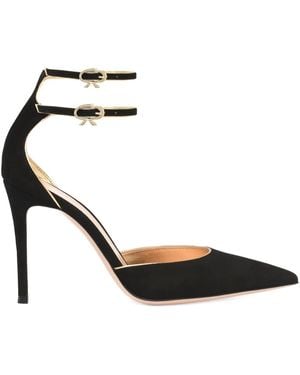 Gianvito Rossi 100Mm Ivette Heeled Court Shoes - Black