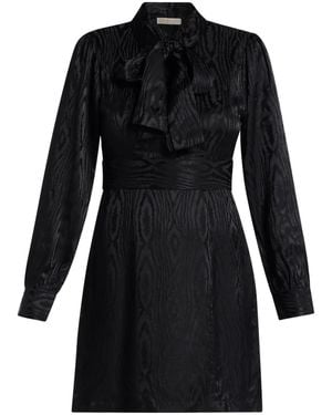 Michael Kors Bow-Detail Mini Dress - Black