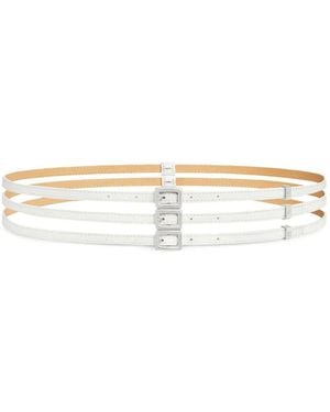 Courreges Stacked Buckled Belt - White