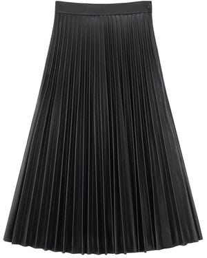 MM6 by Maison Margiela Pleated Midi Skirt - Black