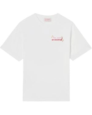 MC2 Saint Barth Emilie Embroidered Crew-Neck T-Shirt - White