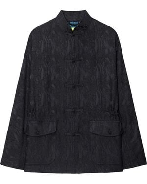 Shanghai Tang Tang Jacquard-Patterned Jacket - Blue