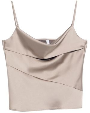 Imperial Cowl-Neck Top - Natural