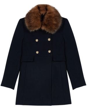 Maje Mantel Aus Wollgemisch - Blau