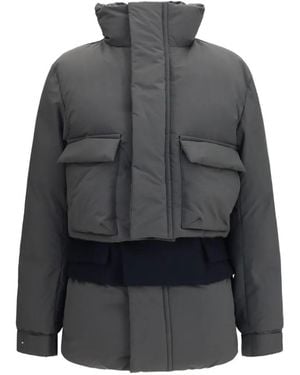 Sacai Daunenjacke Im Layering-Look - Grau