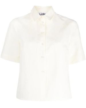 Lido Short-Sleeve Linen-Blend Shirt - White