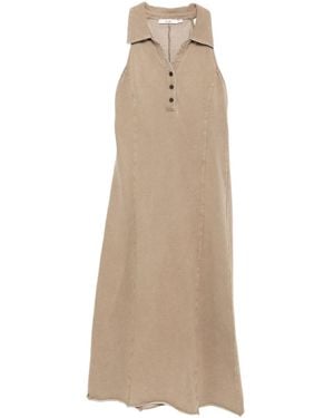 B+ AB Sleeveless Midi Dress - Natural