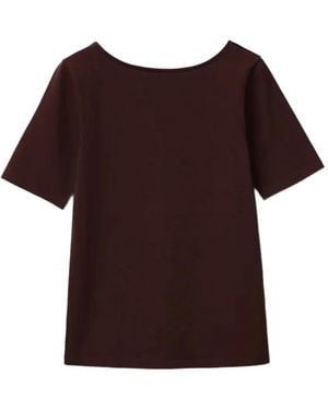 Benetton Scoop-Neck Short-Sleeve T-Shirt - Red