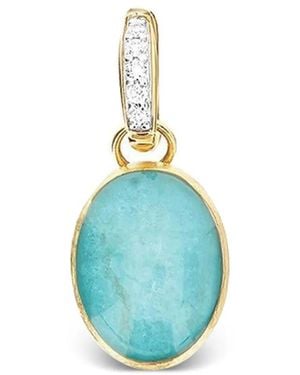 Nanis Boules Amazonite And Diamond Charm - Blue