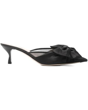 Fendi Bow-Detail Mules - Black