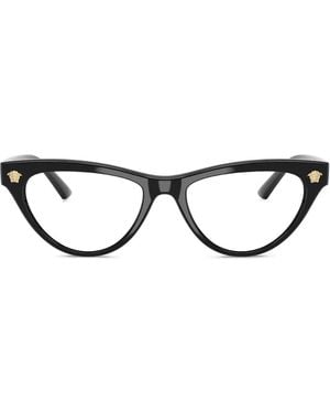 Versace Gafas Con Montura Cat Eye Y Logo - Negro