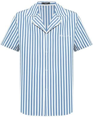Balmain Short Sleeve Shirts - Blue